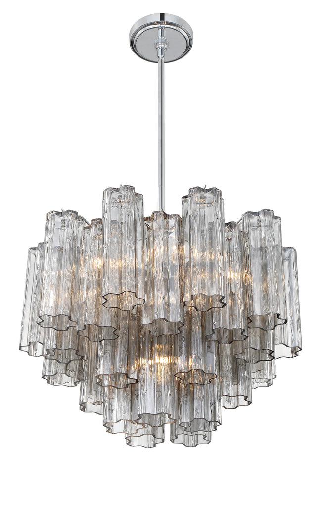 ##Antique Hardware## Addis 6 Light Polished Chrome Chandelier