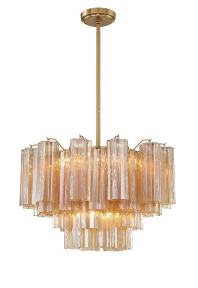 ##Antique Hardware## Addis 9 Light Aged Brass Chandelier