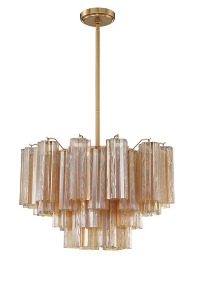 ##Antique Hardware## Addis 9 Light Aged Brass Chandelier