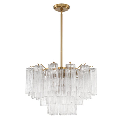 ##Antique Hardware## Addis 9 Light Aged Brass Chandelier