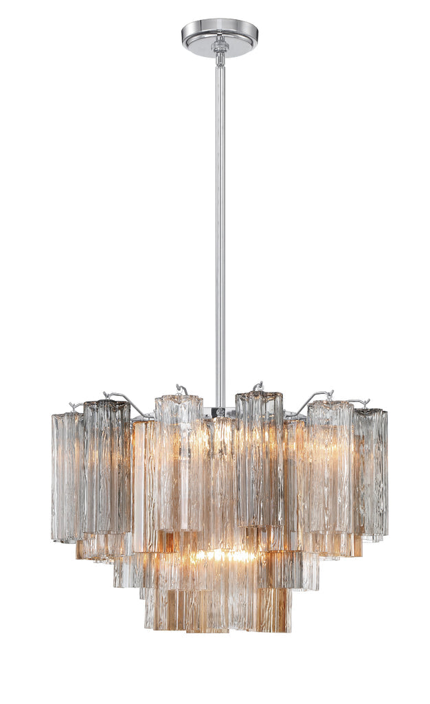 ##Antique Hardware## Addis 9 Light Polished Chrome Chandelier