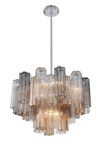 ##Antique Hardware## Addis 9 Light Polished Chrome Chandelier