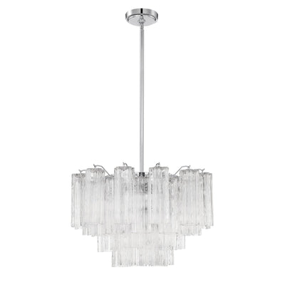 ##Antique Hardware## Addis 9 Light Polished Chrome Chandelier