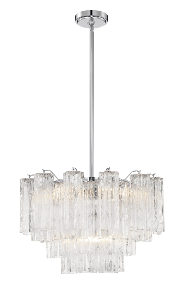 ##Antique Hardware## Addis 9 Light Polished Chrome Chandelier