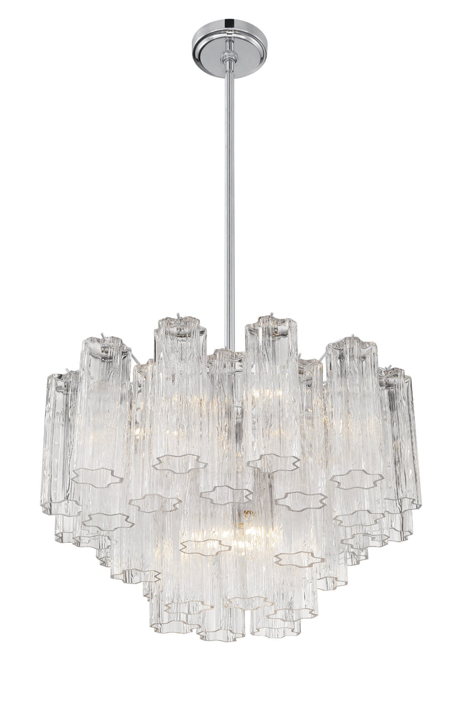 ##Antique Hardware## Addis 9 Light Polished Chrome Chandelier