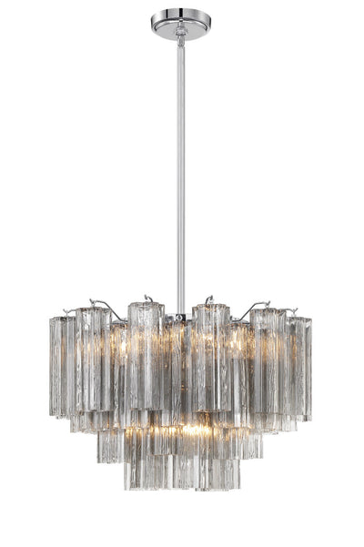 ##Antique Hardware## Addis 9 Light Polished Chrome Chandelier