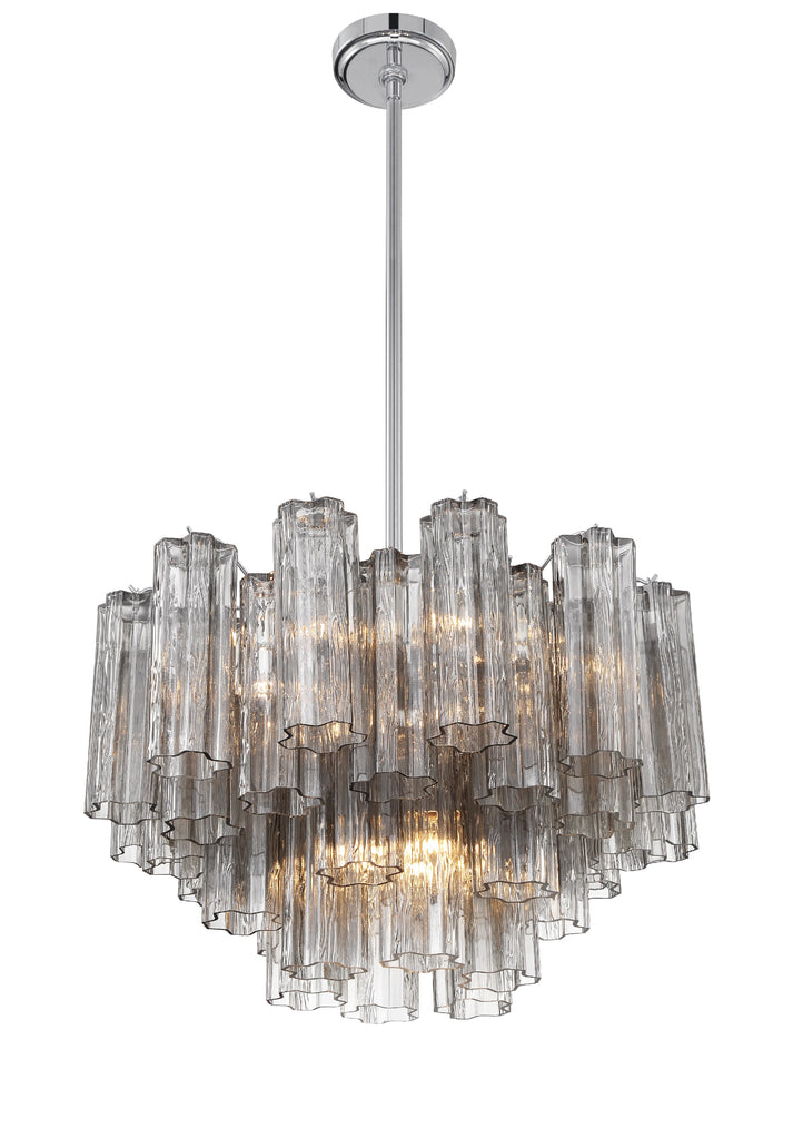 ##Antique Hardware## Addis 9 Light Polished Chrome Chandelier