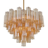 ##Antique Hardware## Addis 12 Light Aged Brass Chandelier