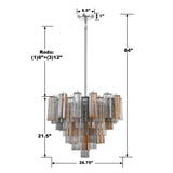 ##Antique Hardware## Addis 12 Light Polished Chrome Chandelier