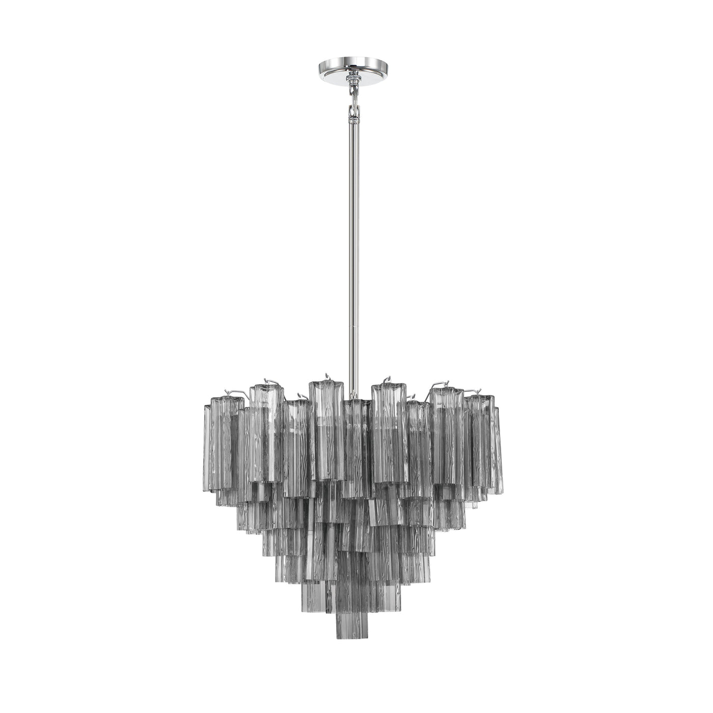 ##Antique Hardware## Addis 12 Light Polished Chrome Chandelier