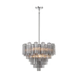 ##Antique Hardware## Addis 12 Light Polished Chrome Chandelier