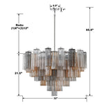 ##Antique Hardware## Addis 16 Light Polished Chrome Chandelier