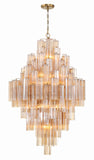 ##Antique Hardware## Addis 20 Light Aged Brass Chandelier