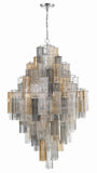 ##Antique Hardware## Addis 20 Light Polished Chrome Chandelier