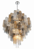 ##Antique Hardware## Addis 20 Light Polished Chrome Chandelier