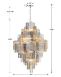 ##Antique Hardware## Addis 20 Light Polished Chrome Chandelier