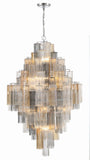 ##Antique Hardware## Addis 20 Light Polished Chrome Chandelier