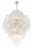 ##Antique Hardware## Addis 20 Light Polished Chrome Chandelier