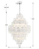 ##Antique Hardware## Addis 20 Light Polished Chrome Chandelier