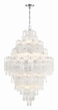 ##Antique Hardware## Addis 20 Light Polished Chrome Chandelier