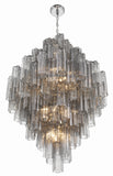 ##Antique Hardware## Addis 20 Light Polished Chrome Chandelier