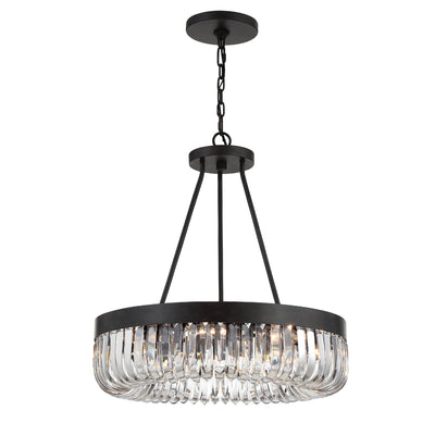 ##Antique Hardware## Alister 8 Light Charcoal Bronze Chandelier