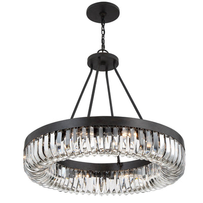 ##Antique Hardware## Alister 10 Light Charcoal Bronze Chandelier