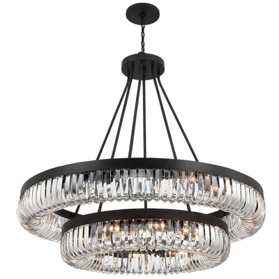 ##Antique Hardware## Alister 26 Light Charcoal Bronze Chandelier