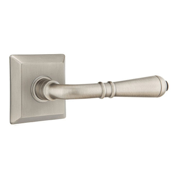 Antique Hardware Emtek Solid Brass Turino Lever With Quincy Rosette (Many Finishes Available) EMTEK LEVER DOOR KNOB