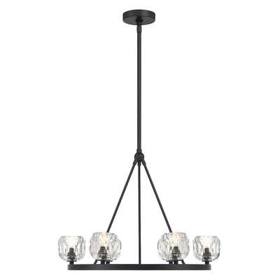 ##Antique Hardware## Aragon 6 Light Matte Black Chandelier