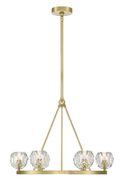 ##Antique Hardware## Aragon 6 Light Soft Brass Chandelier