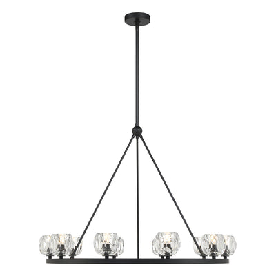 ##Antique Hardware## Aragon 10 Light Matte Black Chandelier