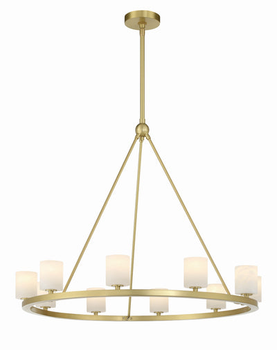 ##Antique Hardware## Aragon 10 Light Soft Brass Chandelier