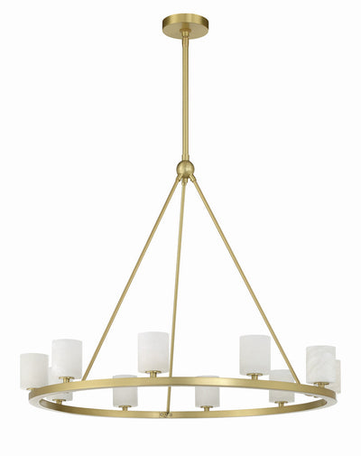 ##Antique Hardware## Aragon 10 Light Soft Brass Chandelier