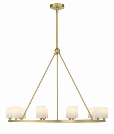 ##Antique Hardware## Aragon 10 Light Soft Brass Chandelier