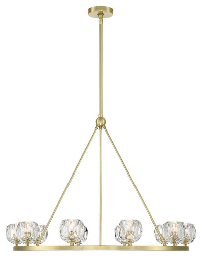 ##Antique Hardware## Aragon 10 Light Soft Brass Chandelier