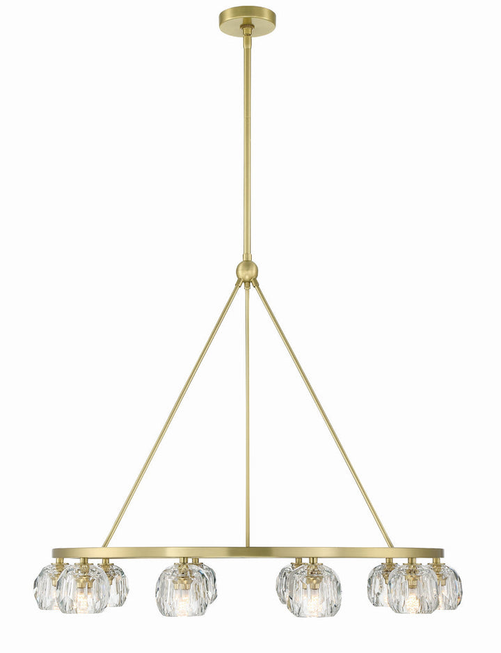 ##Antique Hardware## Aragon 10 Light Soft Brass Chandelier