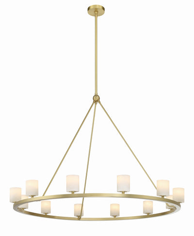 ##Antique Hardware## Aragon 12 Light Soft Brass Chandelier