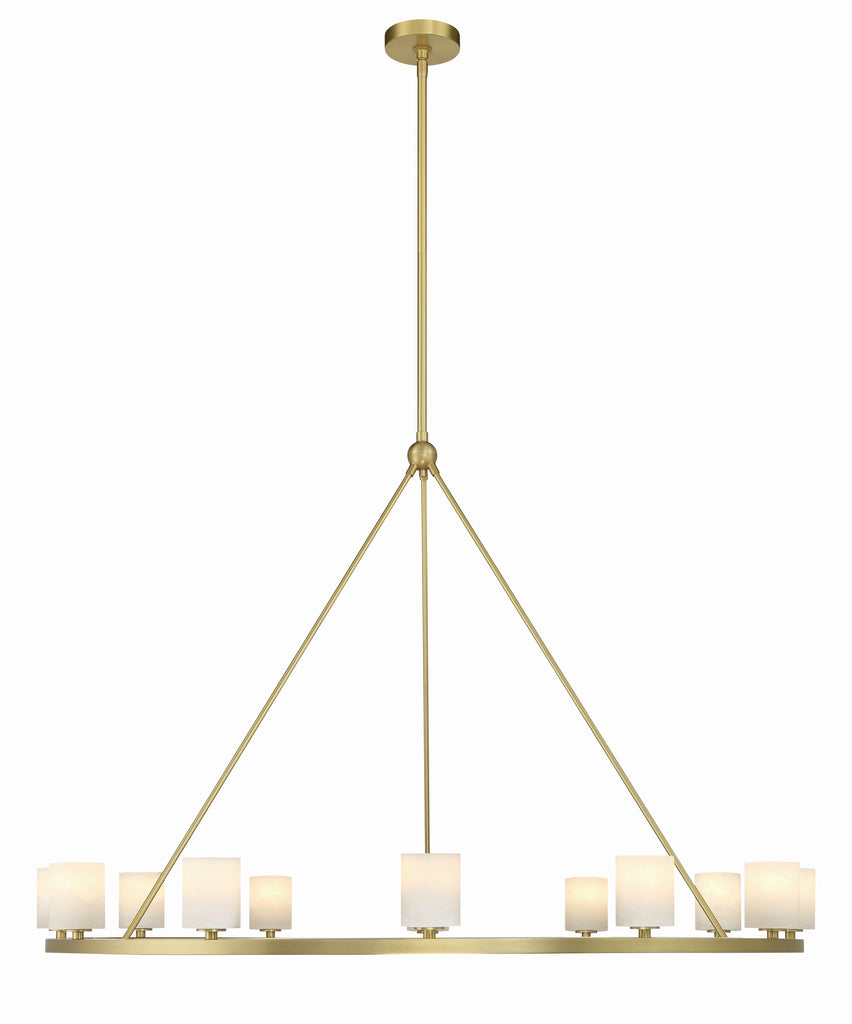 ##Antique Hardware## Aragon 12 Light Soft Brass Chandelier