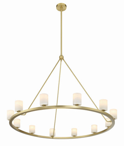 ##Antique Hardware## Aragon 12 Light Soft Brass Chandelier