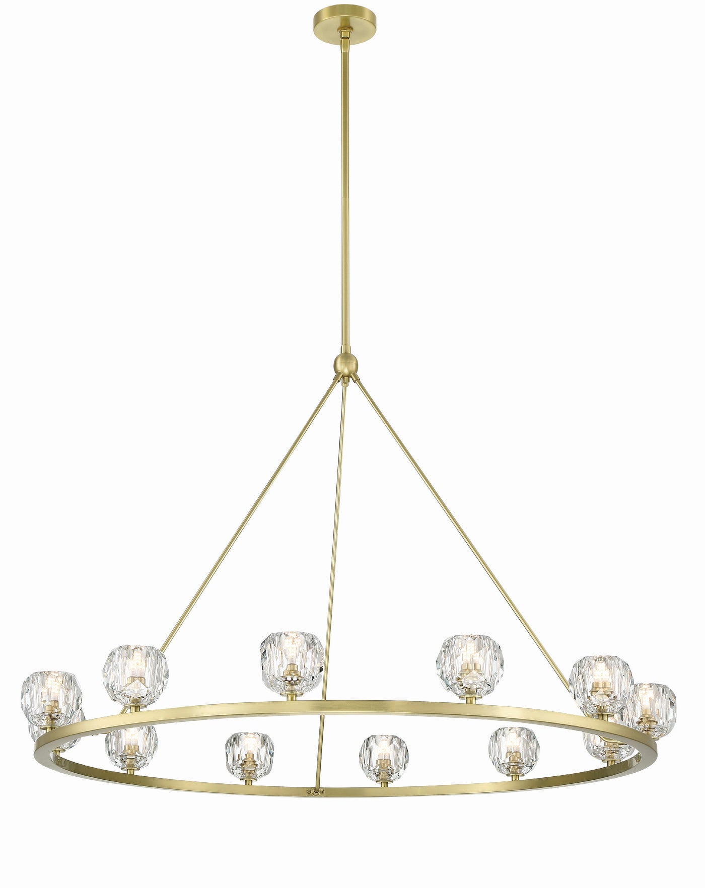 ##Antique Hardware## Aragon 12 Light Soft Brass Chandelier