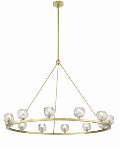 ##Antique Hardware## Aragon 12 Light Soft Brass Chandelier