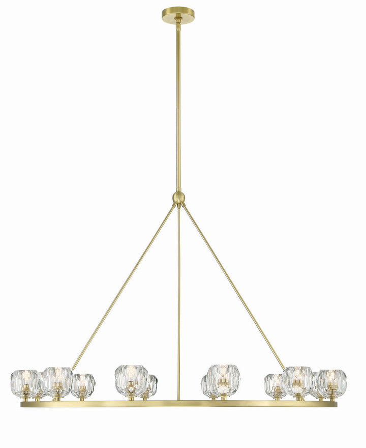 ##Antique Hardware## Aragon 12 Light Soft Brass Chandelier