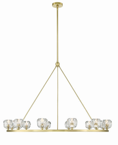 ##Antique Hardware## Aragon 12 Light Soft Brass Chandelier