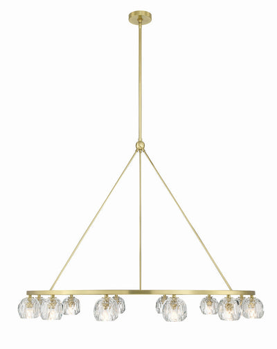 ##Antique Hardware## Aragon 12 Light Soft Brass Chandelier