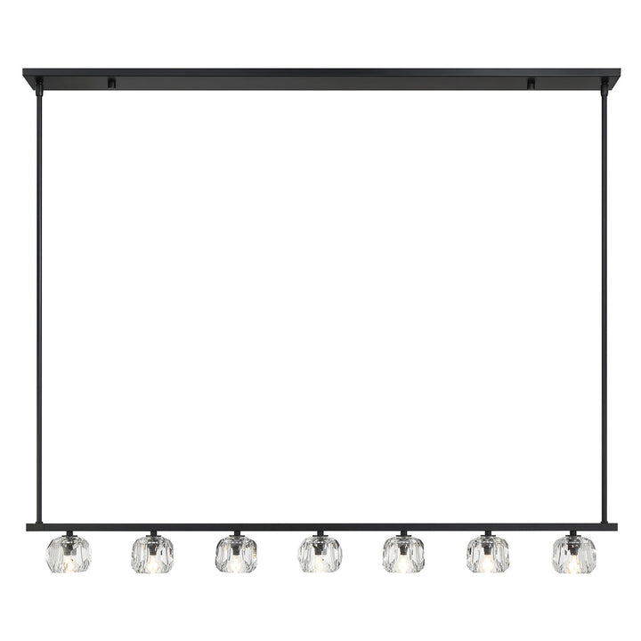 ##Antique Hardware## Aragon 7 Light Matte Black Chandelier