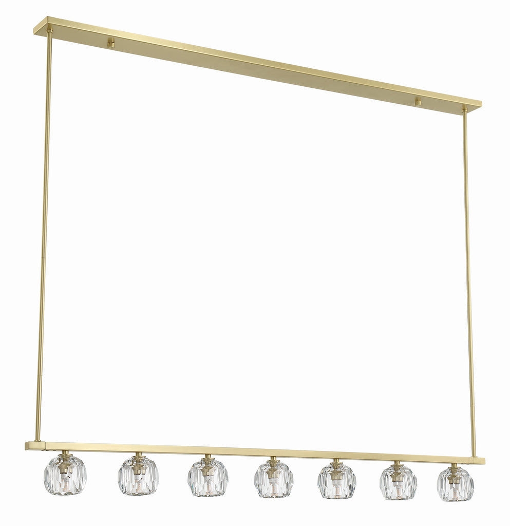 ##Antique Hardware## Aragon 7 Light Soft Brass Chandelier