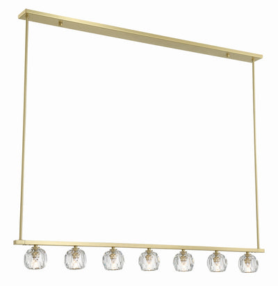 ##Antique Hardware## Aragon 7 Light Soft Brass Chandelier