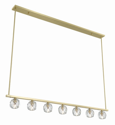 ##Antique Hardware## Aragon 7 Light Soft Brass Chandelier