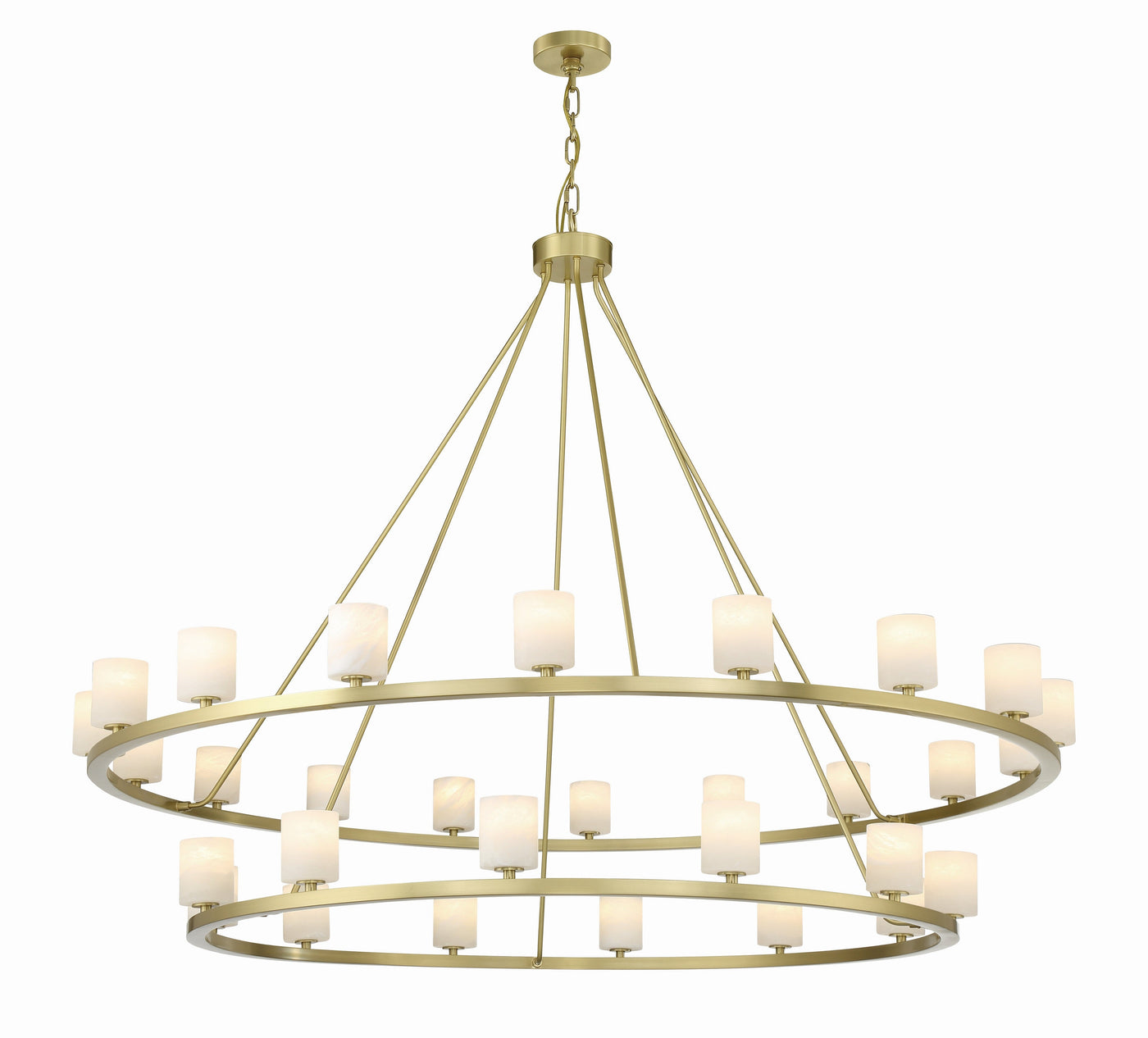 ##Antique Hardware## Aragon 30 Light Soft Brass Chandelier